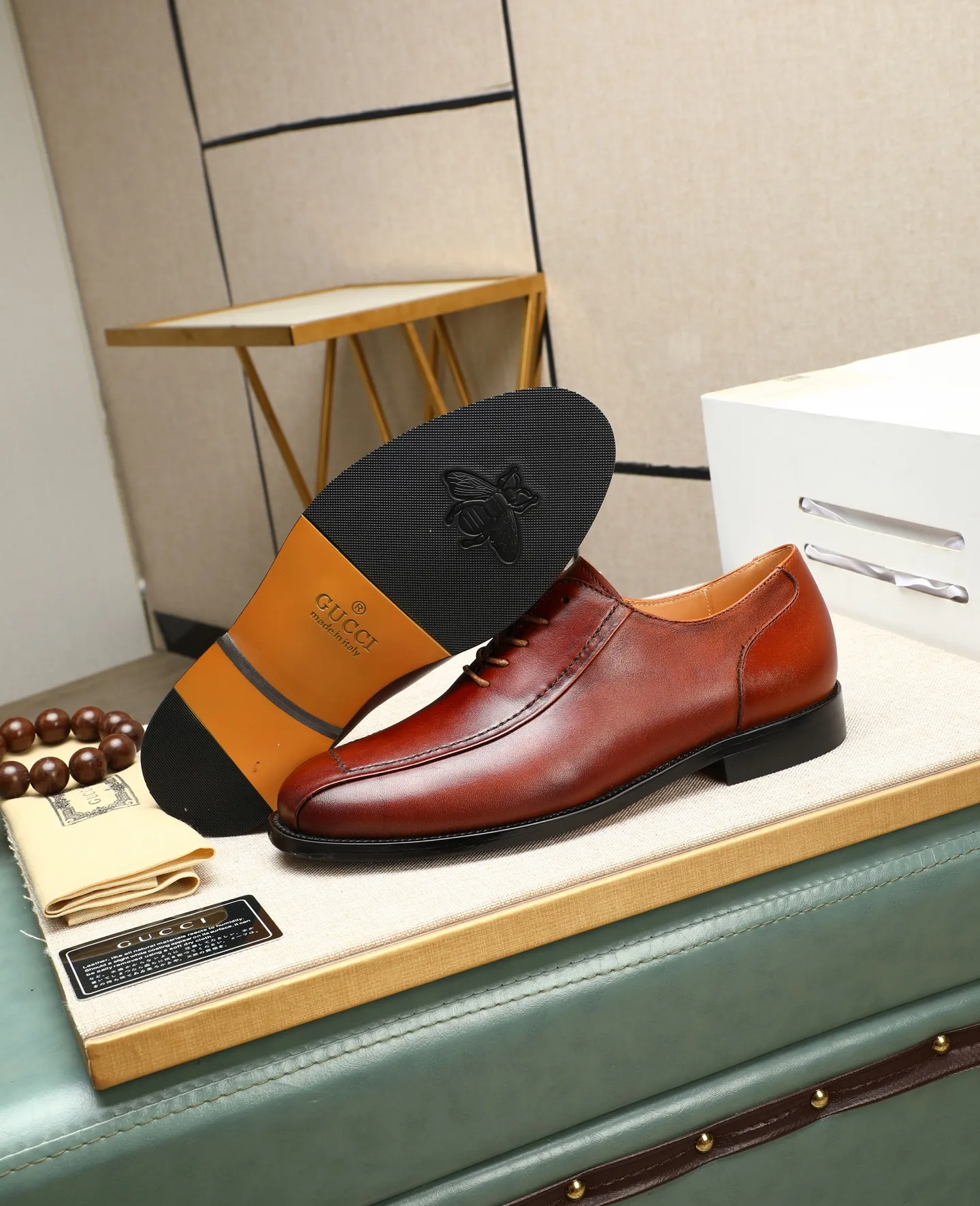 Men's men's shoes💰520📛📛Original (water-dyed cow lining) Gucci GUCCI official website formal shoes🌀 Italian🇮🇹imported cowhide➕top imported water-dyed cowhide lining💋Finely handmade original bottom, the real thing looks better when photographed in person Standard size 38-44